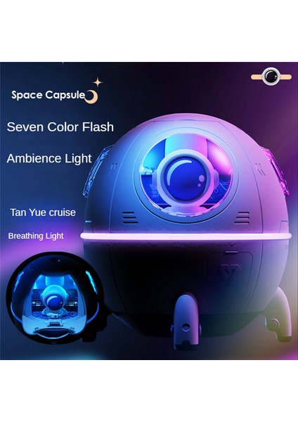 Astronot Uzay Gemisi Aromaterapi Hava Nemlendirici Arıtma Elektrikli Su Koku Difüzörü Humidificador Açık Mor (Yurt Dışından) fiyatları