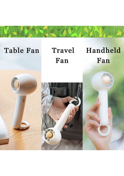 Mini Taşınabilir Fan, USB Şarj Edilebilir Pilli Küçük El Fanı, Iç Mekan Dış Mekan Beyaz Için Kişisel El Fanı (Yurt Dışından)