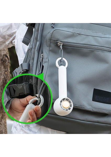 Mini Taşınabilir Fan, USB Şarj Edilebilir Pilli Küçük El Fanı, Iç Mekan Dış Mekan Beyaz Için Kişisel El Fanı (Yurt Dışından)