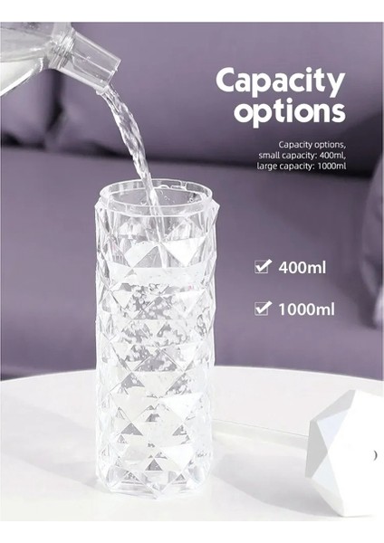 Yatak Odası ve Masaüstü Için Aromaterapi ve Hava Temizleme Özellikli 1000ML Renkli USB Kristal Nemlendirici (Yurt Dışından)
