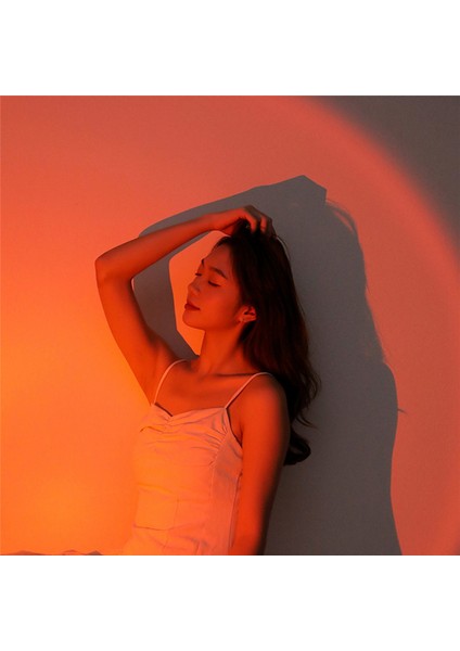 Günbatımı Gece Lambası 2 In 1 Mini Kablosuz Gün Batımı Lambası Hava Nemlendirici Difüzör Masaüstü Ev Ofis Için Fotoğraf Çekmek Pembe (Yurt Dışından) modelleri