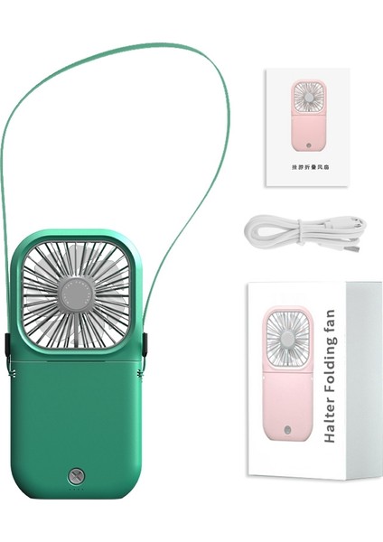 Taşınabilir Fan Mini Kolye Fanı USB Şarj Edilebilir El Fanı Katlanabilir Kişisel Soğutma Fanı Hava Soğutucu 3 Hız Ayarı (Yurt Dışından)