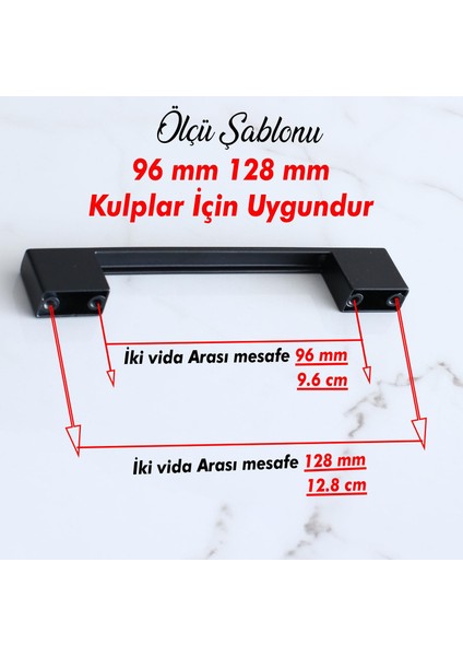 Kale Kulp 128 mm Siyah Metal Mobilya Mutfak Çekmece Dolap Kulpları Dolabı Kapak Kulbu Kulpu 12.8 cm