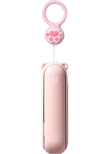 Ayı Katlanır Küçük Fan Taşınabilir Şarj Küçük Öğrenci Sessiz El Karikatür Küçük Fan B (Yurt Dışından)