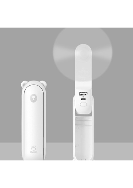 Ayı Katlanır Küçük Fan Taşınabilir Şarj Küçük Öğrenci Sessiz El Karikatür Küçük Fan B (Yurt Dışından) fırsatları