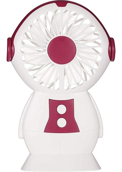 Mini El Fanı,taşınabilir Mini Fan,arka Plan Gradyanlı LED El Feneri,robot Gibi,kişisel Giyilebilir Boyun Bandı,kırmızı (Yurt Dışından)