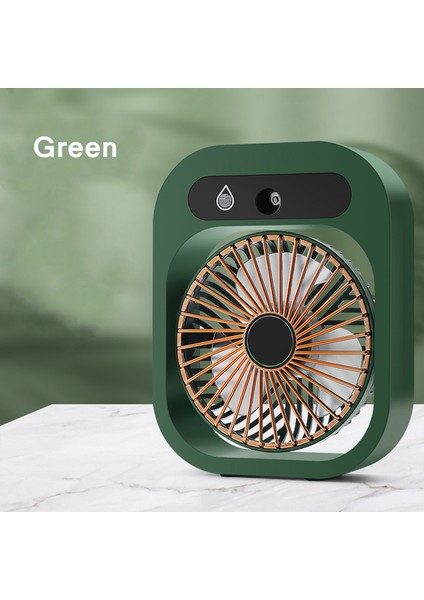 Masaüstü Su Püskürtme Sis Soğutma Fanı USB Ücretli 1200 Mah Ofis Mini Masa Klima Ayarlanabilir Fan Yeşil (Yurt Dışından) modelleri