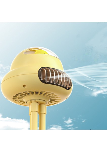 Ahtapot Fan El USB Şarj Edilebilir Fan Döner Vantilatör Sallayarak Kafa Masaüstü Masa Taşınabilir Mini Fan C (Yurt Dışından)