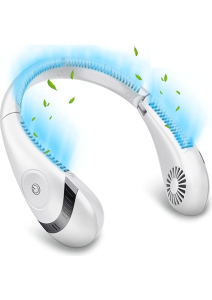Taşınabilir Boyun Fanı,katlanabilir Bıçaksız Boyun FANI,5000MAH Eller Serbest Fan,3 Hız AYARI,360 Derece Hava Akımı Fanı,beyaz (Yurt Dışından)