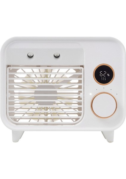 Mini Klima Hava Soğutucu Fan Gece Lambası Taşınabilir Klima Ev Için Sprey ile Hava Soğutma Fanı-Beyaz (Yurt Dışından)