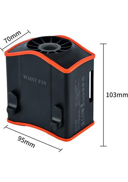 12000MAH Taşınabilir Asılı Bel Fan Giyilebilir Elektrikli Fan USB Şarj Mini Yüksek Rüzgar Enerjili Fan Açık Çalışma Için (Yurt Dışından)