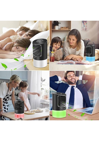 Taşınabilir Klima, Kişisel Klima, Mini Evaporatif Hava Soğutucu 3 Hız 7 Renk Ev Dış Mekan Ab Tak Için (Yurt Dışından)