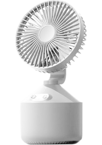 Taşınabilir El Katlanır Fan USB Şarj Edilebilir Klima Nemlendirici Nemlendirme Soğutucu (Beyaz) (Yurt Dışından)