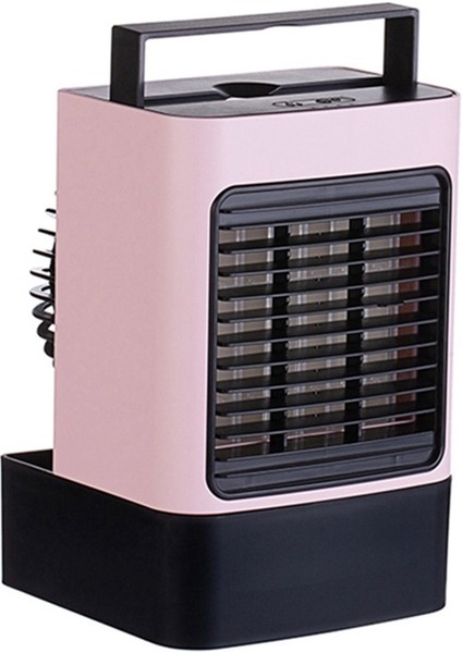 Taşınabilir Klima, Mini Hava Soğutucu Fan, Ev Ofis Için 3 Hız ile Hava Sirkülatörü Nemlendirici Misting Fanı-Pembe (Yurt Dışından)