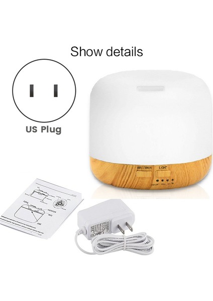500 ml Ultrasonik Hava Nemlendirici Işık Uçucu Yağ Difüzör Ev Arıtma Anyon Mist Maker LED Lamba ile Abd Tak Kahverengi (Yurt Dışından) fırsatları