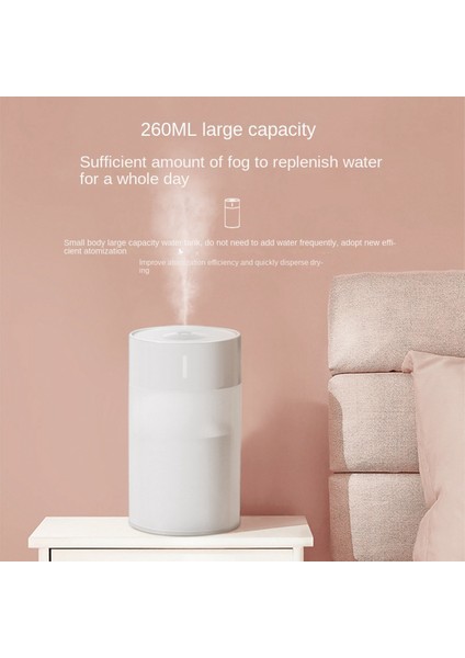 260 ml Hava Nemlendirici USB Ultrasonik Aromalı Uçucu Yağ Difüzör Mini Serin Mist Maker Arıtma Ev Araba Için Gri (Yurt Dışından)
