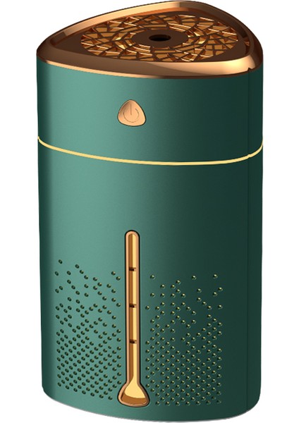 Hava Nemlendirici Aromaterapi Koku Esansiyel Yağı Difüzör USB Aroma Mist Maker Ev Için Buharlaştırıcı (Yaldızlı + Yeşil) (Yurt Dışından)