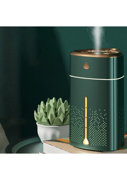 Hava Nemlendirici Aromaterapi Koku Esansiyel Yağı Difüzör USB Aroma Mist Maker Ev Için Buharlaştırıcı (Yaldızlı + Yeşil) (Yurt Dışından)