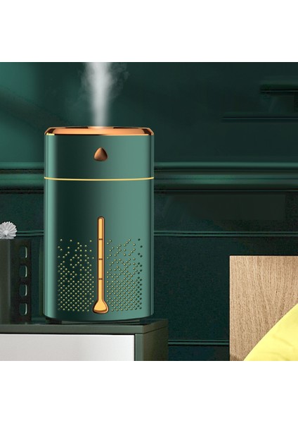Hava Nemlendirici Aromaterapi Koku Esansiyel Yağı Difüzör USB Aroma Mist Maker Ev Için Buharlaştırıcı (Yaldızlı + Yeşil) (Yurt Dışından)