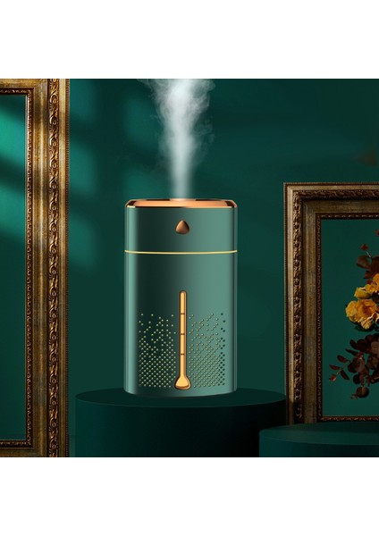 Hava Nemlendirici Aromaterapi Koku Esansiyel Yağı Difüzör USB Aroma Mist Maker Ev Için Buharlaştırıcı (Yaldızlı + Yeşil) (Yurt Dışından)