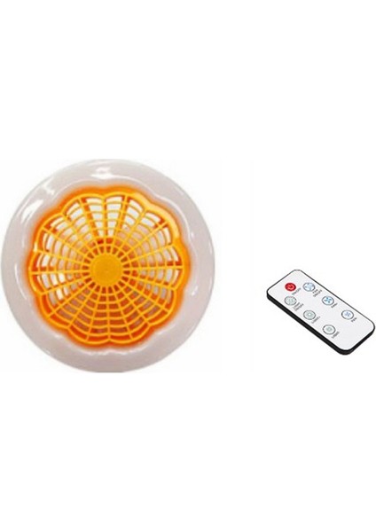 LED Akıllı Fan Işık Tavan Vantilatörü 30W Uzaktan Kumanda Kapalı LED Işık Sessiz Yatak Odası Mutfak Dekor Lamba Fanlar-Turuncu (Yurt Dışından)