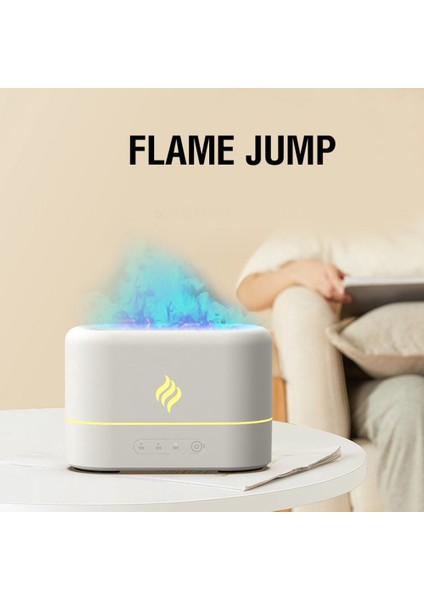 7 Renk Simülasyon Alev Ultrasonik Nemlendirici USB Ücretsiz Filtre Uçucu Yağ Difüzörü Beyaz (Yurt Dışından) modelleri