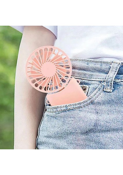 Asılı Boyun Katlanabilir Küçük Elektrikli Fan Taşınabilir El Öğrenci Yurdu Spor USB Açık Mini Fan Mavi (Yurt Dışından)