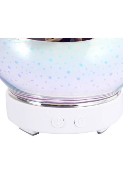 3D Cam Vazo Şekli Hava Nemlendirici 7 Renkli LED Gece Lambası Aromalı Uçucu Yağ Difüzör Mist Maker Ultrasonik Nemlendirici Beyaz Ingiltere Tak (Yurt Dışından) modelleri