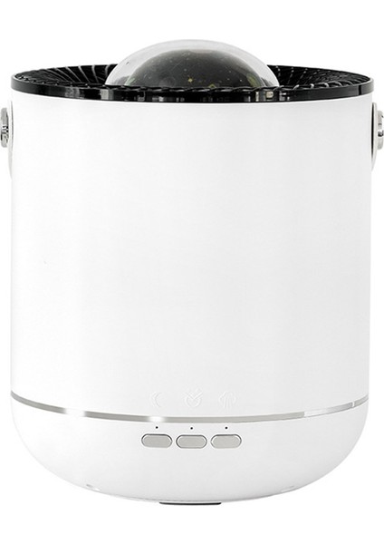 450ML Projeksiyon Aromaterapi Difüzör Ultrasonik Hava Nemlendirici 360 Derece Dönen Projeksiyon Çoklu Modlar Beyaz (Yurt Dışından)