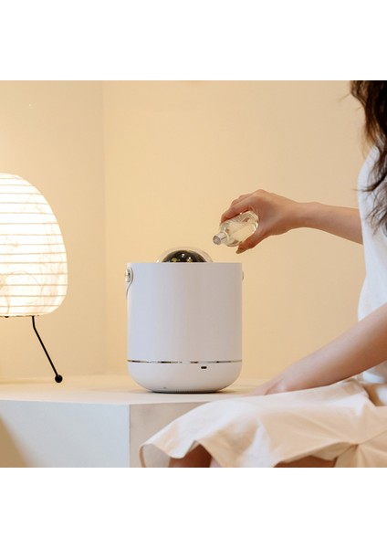 450ML Projeksiyon Aromaterapi Difüzör Ultrasonik Hava Nemlendirici 360 Derece Dönen Projeksiyon Çoklu Modlar Beyaz (Yurt Dışından) fiyatları