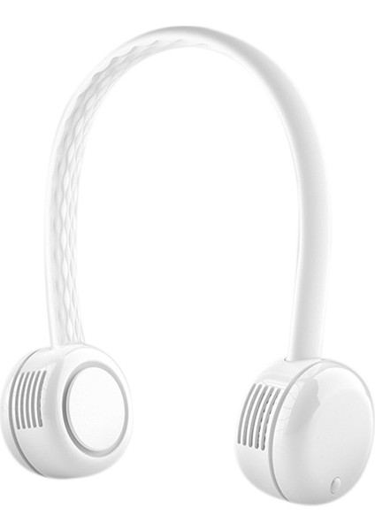 Kişisel Fan El Serbest Boyun Fanı Kanatsız Fan - USB Şarj Edilebilir Taşınabilir Kulaklık Tasarımı Giyilebilir Boyun Bantlı Fan Beyaz (Yurt Dışından)