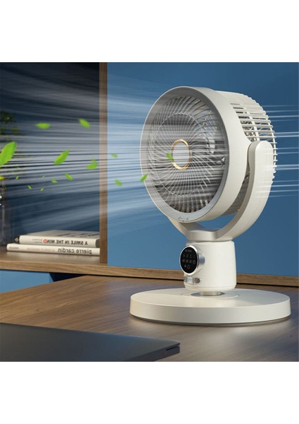 USB Hava Sirkülasyonu Elektrikli Fan Şarj Edilmeyen Masa Masaüstü Taşınabilir Duvara Monte Işık ile 360 Derece Dönme (Yurt Dışından)