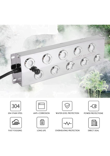 10 Kafa Ultrasonik Buğu Yapıcı Sisleyici Nemlendirici Sera Aeromist Topraksız Dıy Hava Nemlendirici (Yurt Dışından) fiyatları