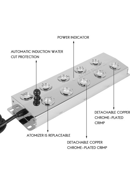 10 Kafa Ultrasonik Buğu Yapıcı Sisleyici Nemlendirici Sera Aeromist Topraksız Dıy Hava Nemlendirici (Yurt Dışından) modelleri