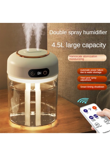 USB Nemlendirici Difüzör Uçucu Yağ Difüzörü Atmosfer Işığı ile 4500 ml Serin Mist Nemlendirici Spa Ev Ofis Için (Yurt Dışından)