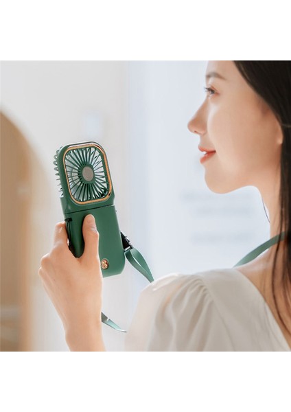 Açık Katlanır Fan Mini Taşınabilir Boyun Fan Şarj Hazinesi Ikisi Bir Arada El Küçük Elektrikli Fan Hediye (Yurt Dışından)