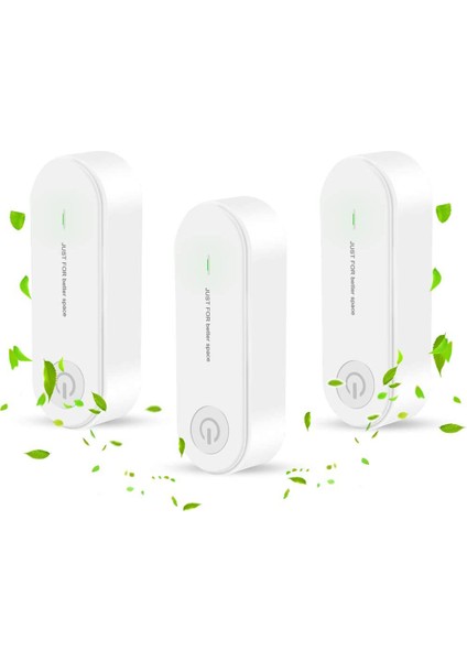 3 Adet Plug-In Hava Temizleme Cihazı, Mini Taşınabilir Hava Temizleme Cihazı, Iyon Jeneratörü Hava Temizleme Cihazı Evcil Hayvan Yatak Odası Için Uygun Beyaz Abd Tak (Yurt Dışından)
