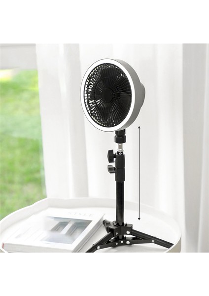 Şarj Edilebilir Dikey Fan Ev Tripod Ekran Fanı Yürüyüş Sallayarak Kafa Dikey Fan (Yurt Dışından)