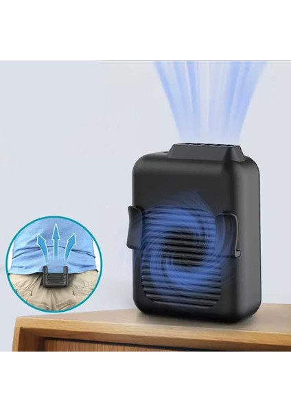 Bel Asılı Fan, USB Şarj Mini Fan Taşınabilir Asılı Boyun Mobil Bel Asılı 4000MAH Küçük Fan (Yurt Dışından) fırsatları
