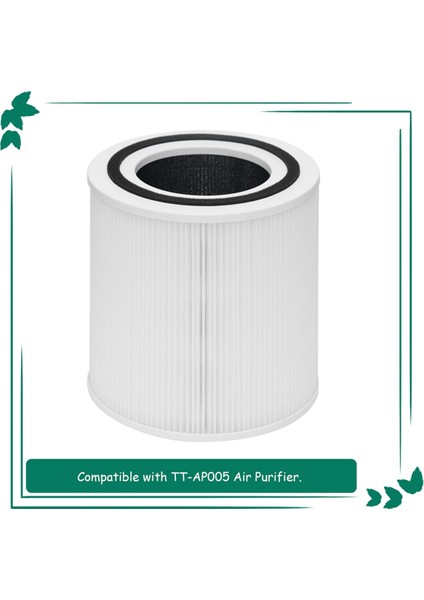 TT-AP005 Hava Temizleme Cihazı Için TT-AP005 Filtre Değişimi, 3'ü 1 Arada Ön Filtre, H13 Sınıfı Gerçek Hepa Filtre (Yurt Dışından)