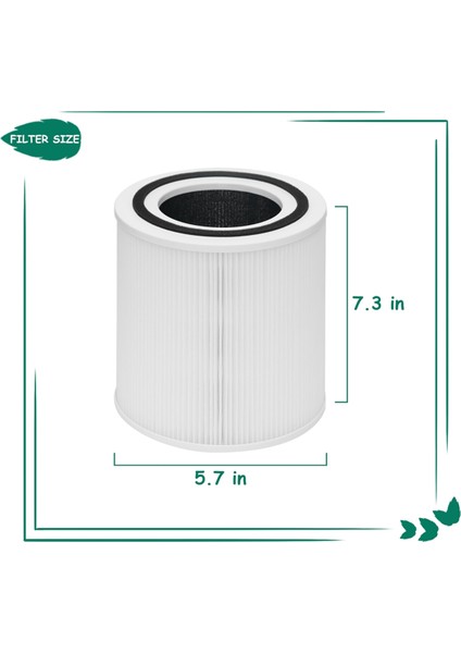 TT-AP005 Hava Temizleme Cihazı Için TT-AP005 Filtre Değişimi, 3'ü 1 Arada Ön Filtre, H13 Sınıfı Gerçek Hepa Filtre (Yurt Dışından)