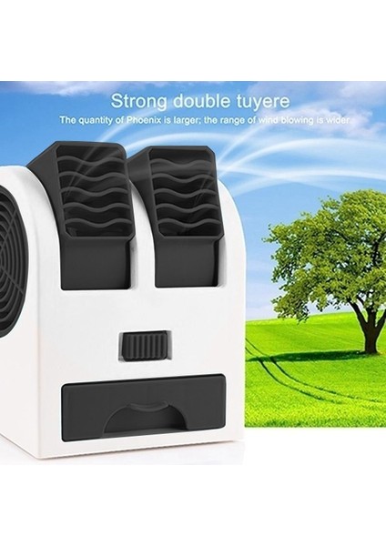 Mini Klima 3'ü 1 Arada Fan Nemlendirici Arıtma Ev/açık Usb/pil ile Çalışan Taşınabilir Sessiz Hava Soğutucu (Yurt Dışından)