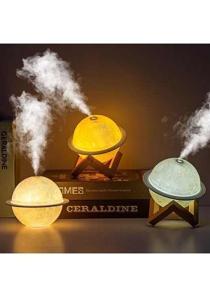Ay Lambası Serin Buharlı Nemlendirici Yatak Odası Için LED Gece Lambası Nemlendirici ve Uçucu Yağ Difüzörü USB Nemlendiriciler (Yurt Dışından)
