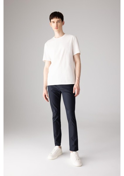 New Regular Fit Bisiklet Yaka Basic Düz %100 Pamuk Kısa Kollu Tişört V7699AZ24SP