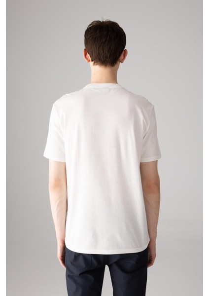 New Regular Fit Bisiklet Yaka Basic Düz %100 Pamuk Kısa Kollu Tişört V7699AZ24SP