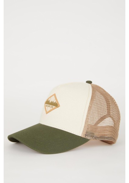 Erkek Etiket Baskılı Dokuma Beyzbol Basketbol Şapkası B7994AX24SM fiyatları