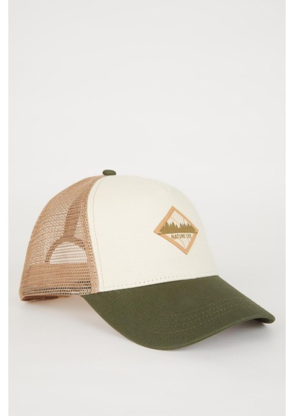 Erkek Etiket Baskılı Dokuma Beyzbol Basketbol Şapkası B7994AX24SM modelleri