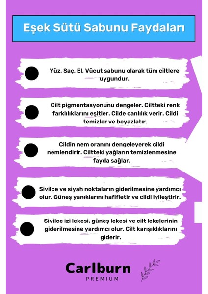 Özel Doğal Bitkisel El Yüz Vücut Saç Cilt Vegan 5'Li Eşek Sütü Sabunu