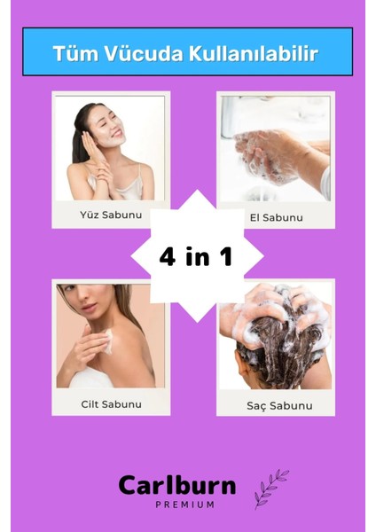 Özel Doğal Bitkisel El Yüz Vücut Saç Cilt Vegan 5'Li Eşek Sütü Sabunu