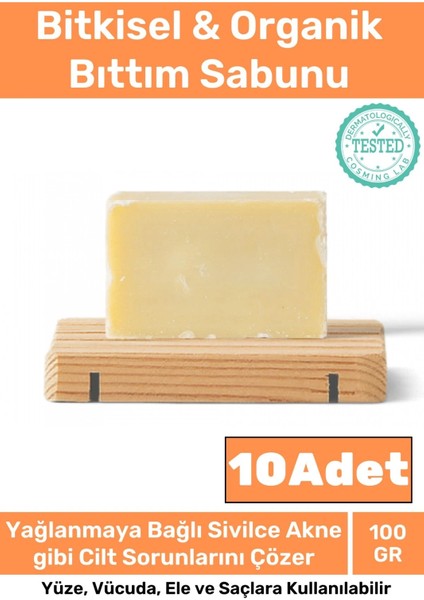 Özel Doğal Bitkisel Organik Güzel Kokulu Saç Için Bıttım Sabunu 100 Gr X 10 Adet